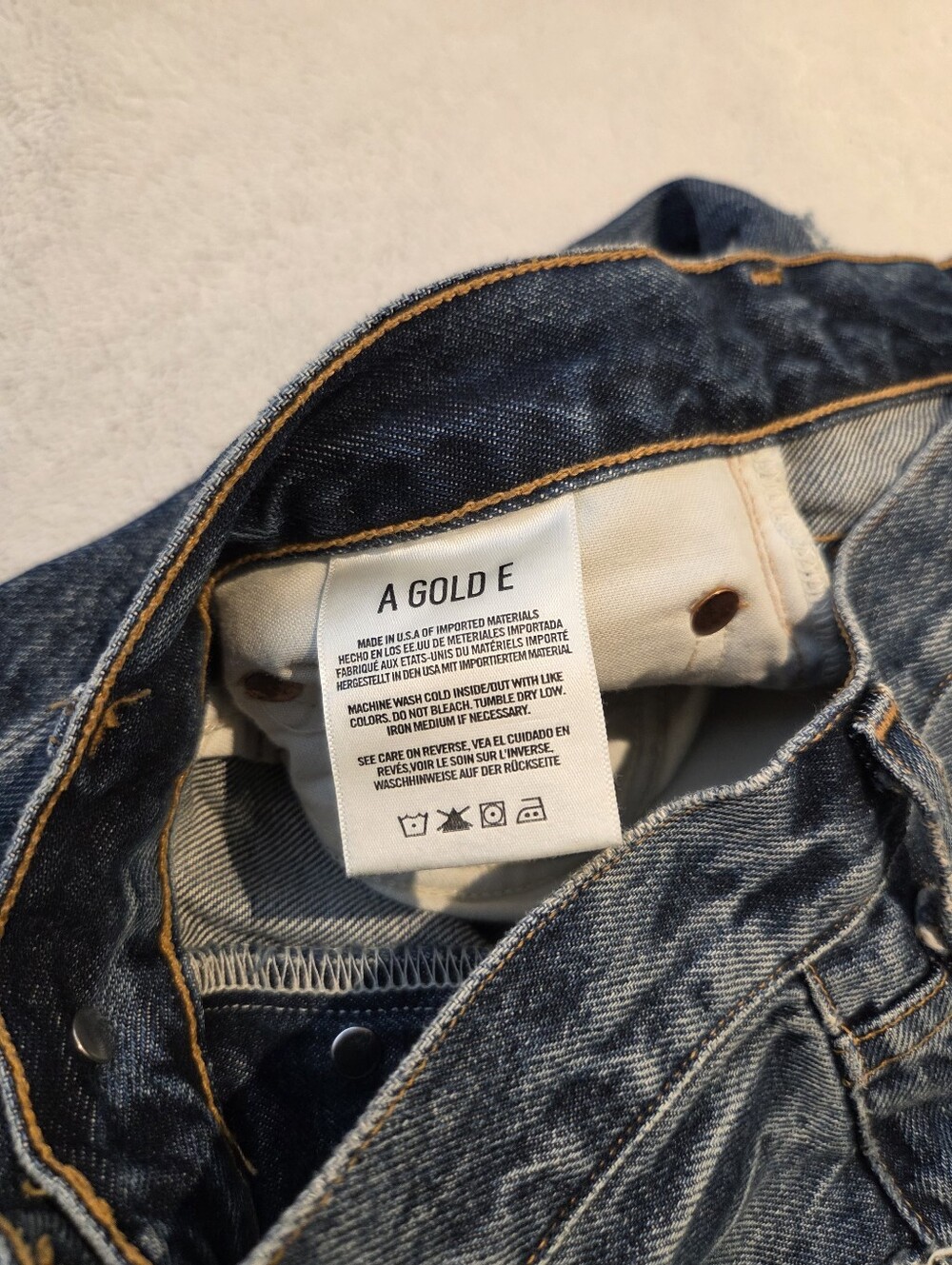 AGOLDE 90s High Rise Loose Fit Jeans Psyche Distressed Denim Size 25 - Picture 5 of 9